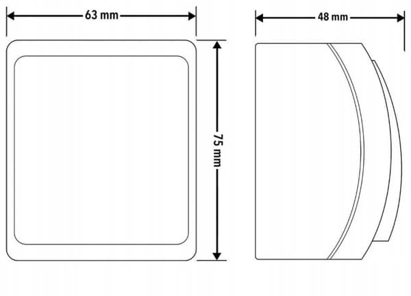 Overflademonteret afbryder, fugtbestandig, 1-positions, universal, Viplast White