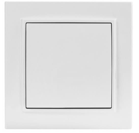 QUADRA lysafbryder QR-W1 enkelt afbryder med ramme.