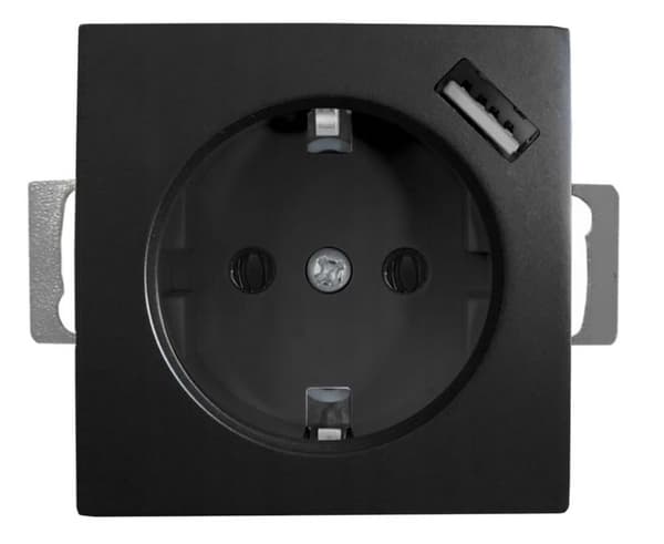 QUADRA indbygget Schuko-stikkontakt med USB.