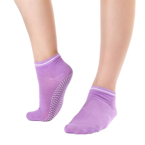 Anti-Slip Yogastrumpor - Lila