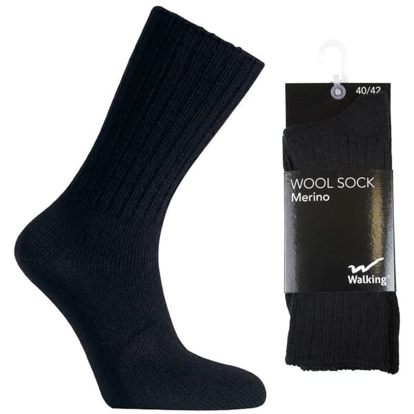 Sokker Merino Ull 2-Pack Svart 43-45