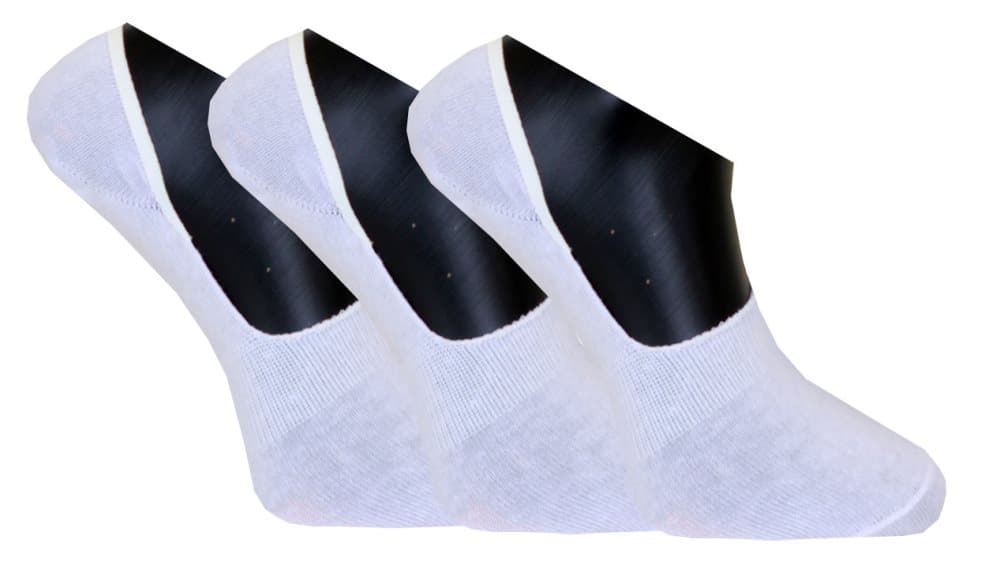 Wiareds - 3-pack Damstrumpa No-Show 5525 Enfärgad Vit 36/41
