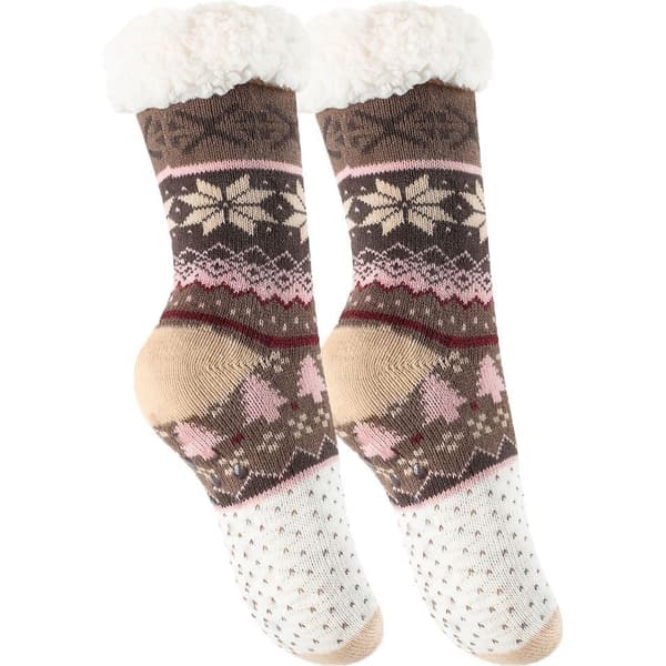 Varme sokker med antiskli Hvit/Beige 36-42