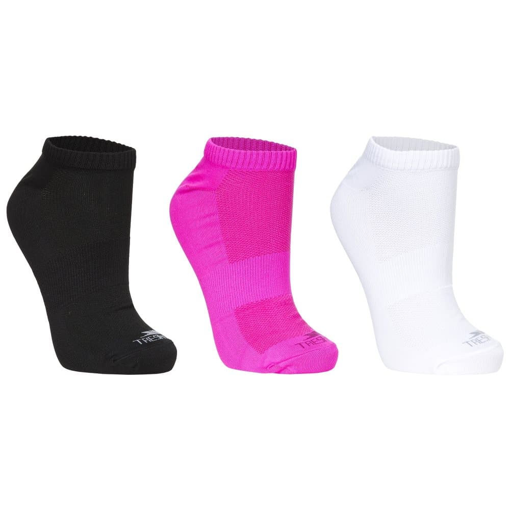 Trespass Womens/Ladies Barricade Sports Trainer Socks (Pack Of 3)