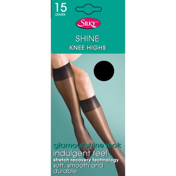 Silky Womens/Ladies Shine Knee Highs (1 Pair) Black One Size (UK Shoe 3-8)