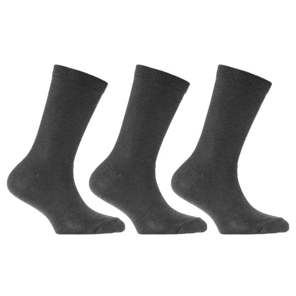 Childrens/Kids Plain Cotton Rich School Socks (Pack Of 3)