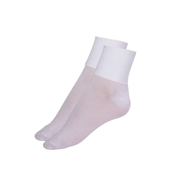 Silky Mens Dance Short Socks (1 Pair) White 11 UK