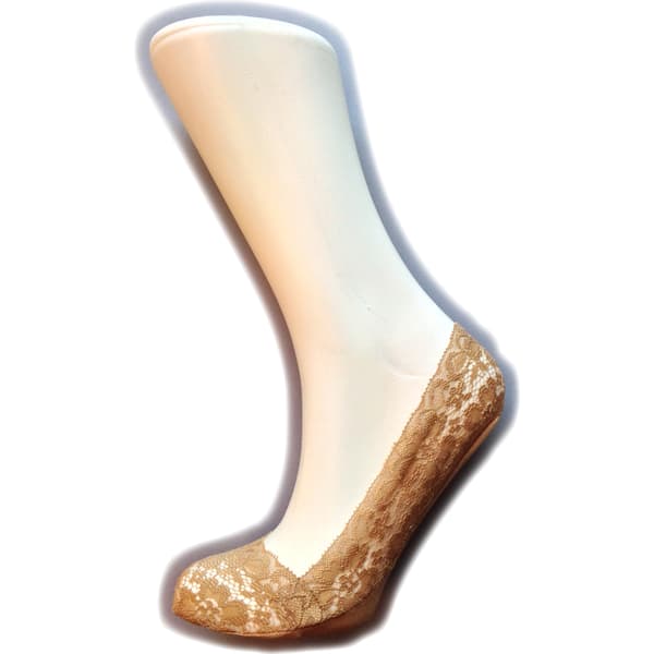 Silky Kvinnor/Damer spetsfotband (1 par) Natural One Size (UK Shoe 3-8)