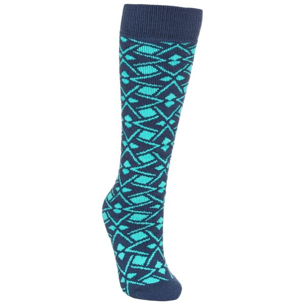 Trespass Womens/Ladies Marci Ski Socks Lagoon Geo Print 3/9 UK
