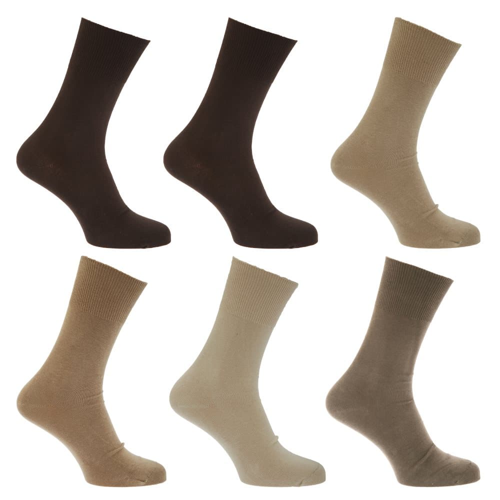 Stay Up Non Elastic Diabetic Socks för män (6 st)