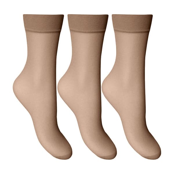 Joanna Gray Womens/Ladies Anklets (3 Pairs) Chocolate One Size