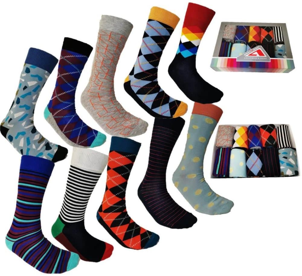 Färgglada Strumpor 10 Par -Socks Storlek 40-45