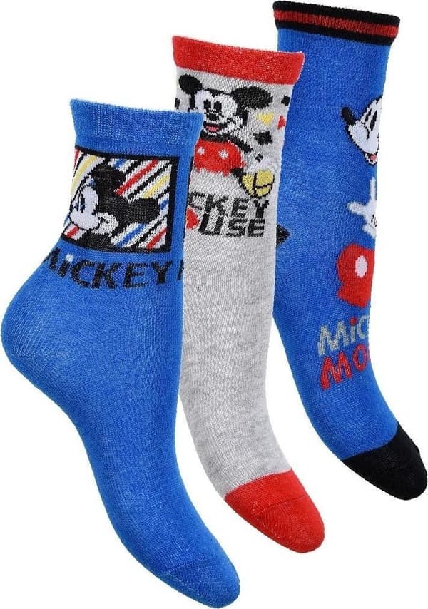 Mickey Mouse sokker 3-pak - Grå / Blå 31/34