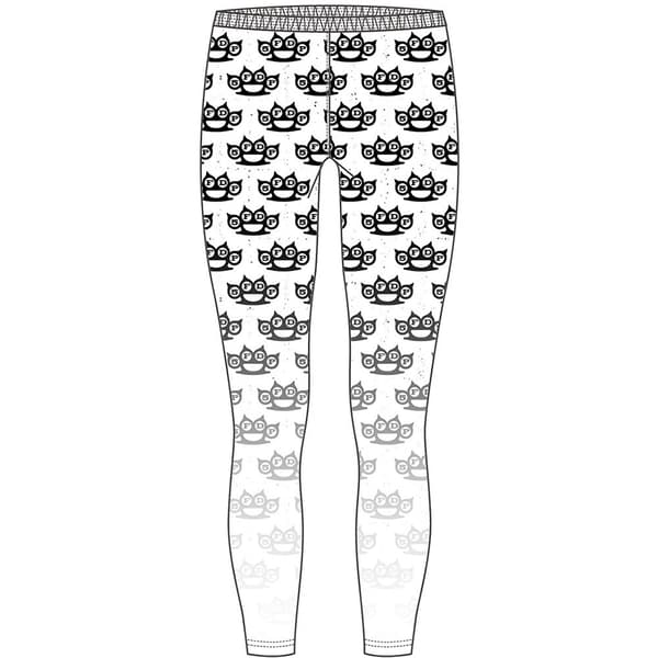 Five Finger Death Punch Ladies Fashion Leggings: Knuckleduster (Medium to Large)