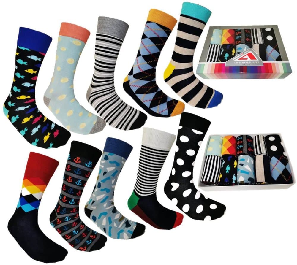 Färgglada Strumpor 10 Par -Socks Storlek 40-45