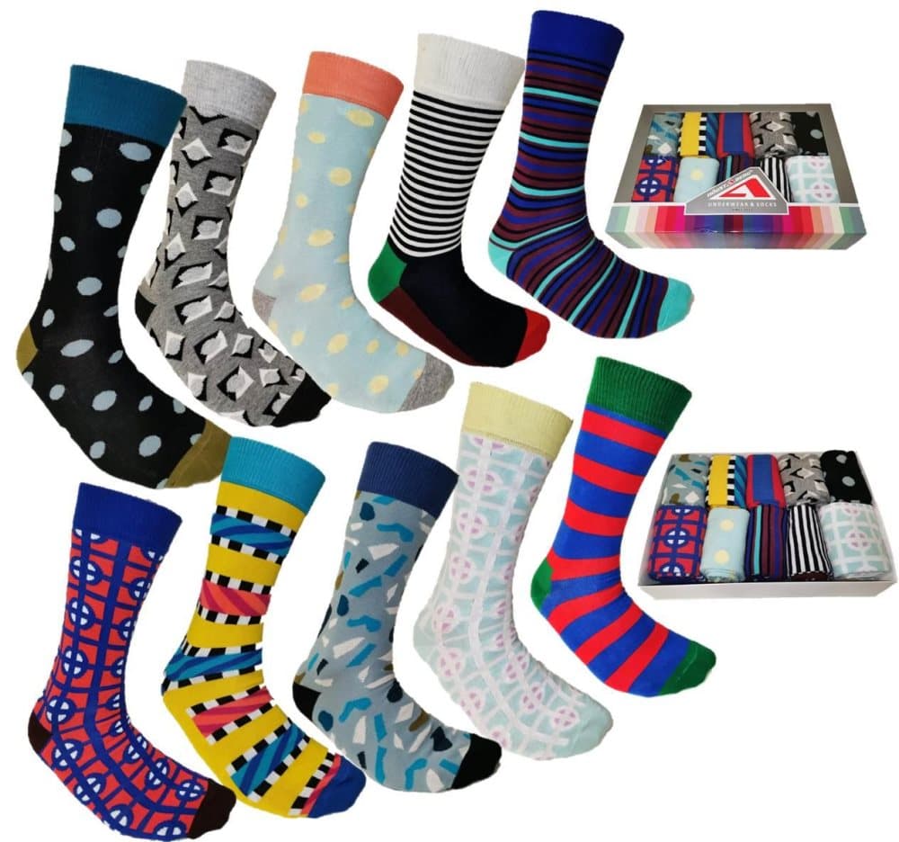 Färgglada Strumpor 10 Par -Socks Storlek 40-45