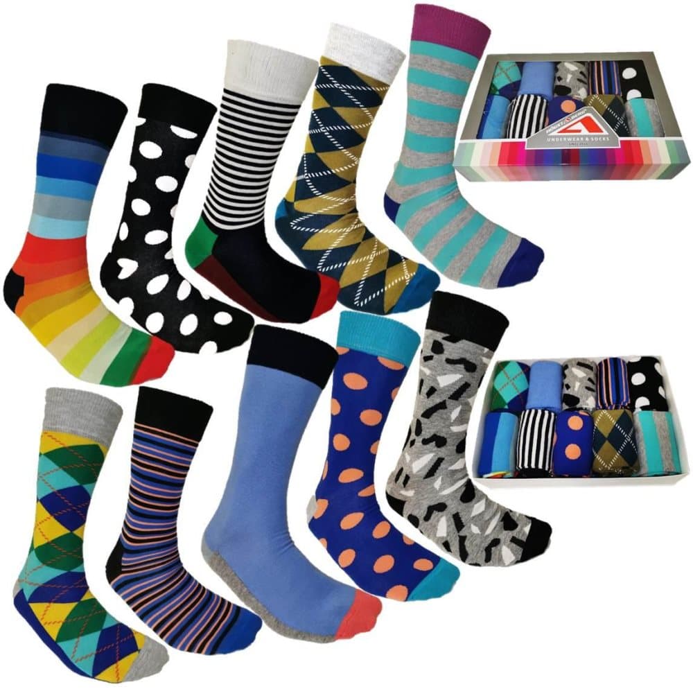 Färgglada Strumpor 10 Par -Socks Storlek 40-45