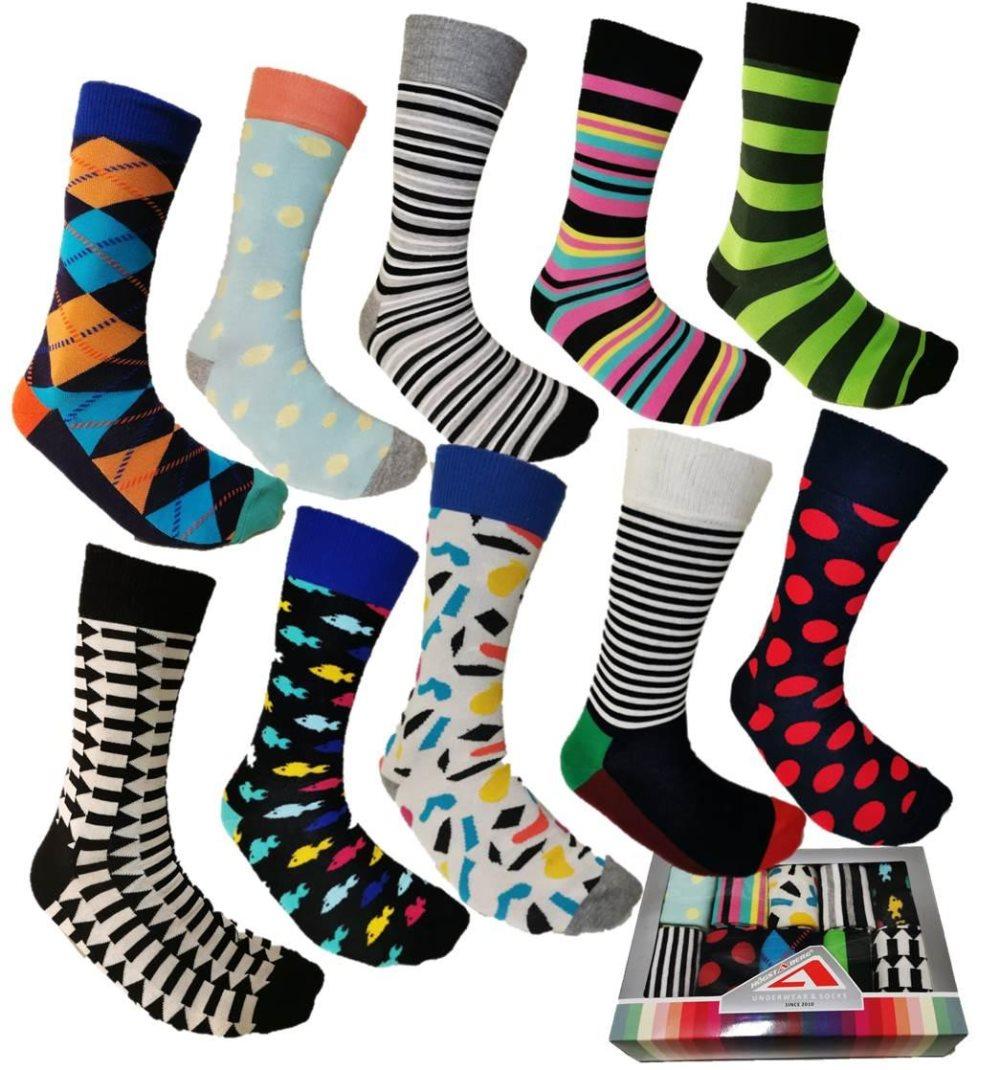Färgglada Strumpor 10 Par -Socks Storlek 40-45