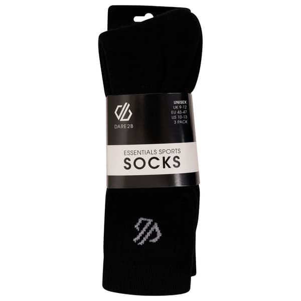Dare 2B Unisex Adult Essentials Sports Ankle Socks (paket med 3 st)