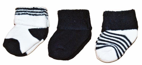 Babysockar, 3-Pack, One-size, Marin
