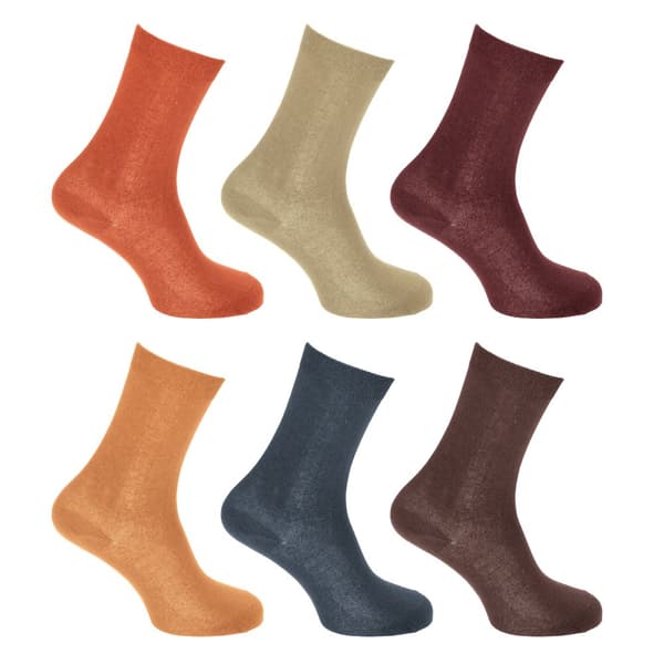 Ladies/Womens Thermal Viloft Non Elastic Boot Socks (Pack Of 6)