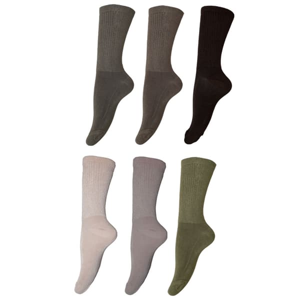 Mens Bamboo Non-Binding Extra Wide Socks (6 Pairs) Shades Of Brown 6-11 UK