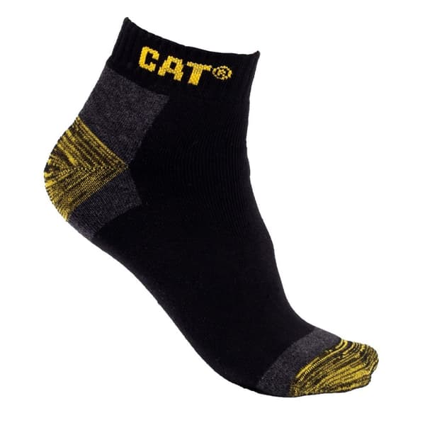Caterpillar Unisex Adult Liner Socks (Pack of 3) Black 6 UK-9 UK
