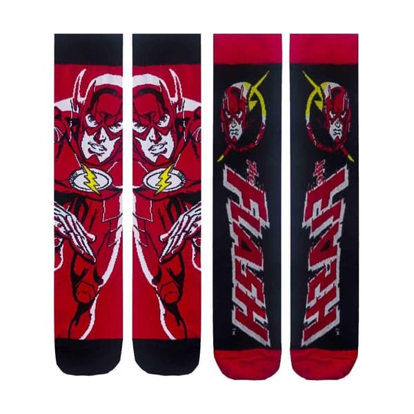 The Flash Mens Socks (Pack of 2) Black/Red 7 UK-11 UK