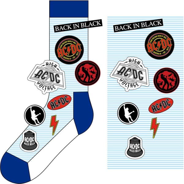 AC/DC Unisex Ankle Socks: Icons (UK Size 7 - 11)