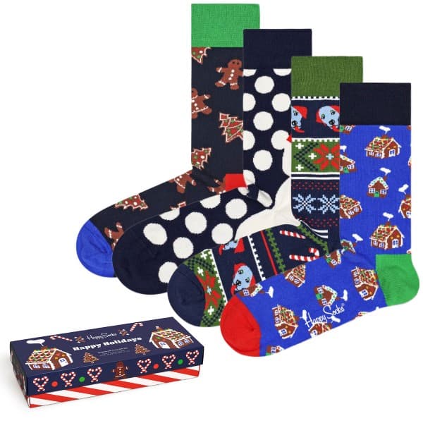 Happy socks Strumpor 4-pack Gingerbread Cookies Gift Box