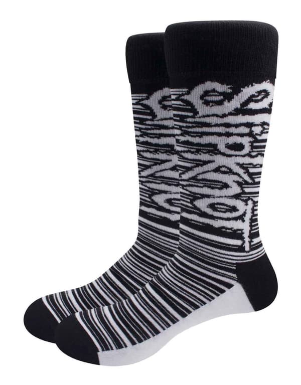 Slipknot Socks Barcode Band Logo Official Unisex Black (UK SIZE 7.5 - 11.5) UK Size 7-11
