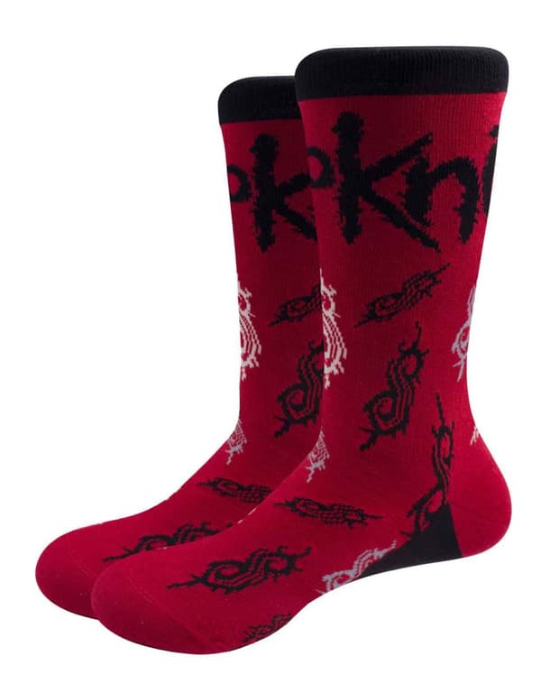 Slipknot Socks Tribal S Band Logo Official Unisex Red (UK SIZE 7.5 - 11.5) UK Size 7-11