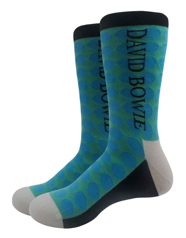 David Bowie Socks Circles Pattern Logo Official Unisex Blue (UK Size 7 - 11) UK Size 7-11