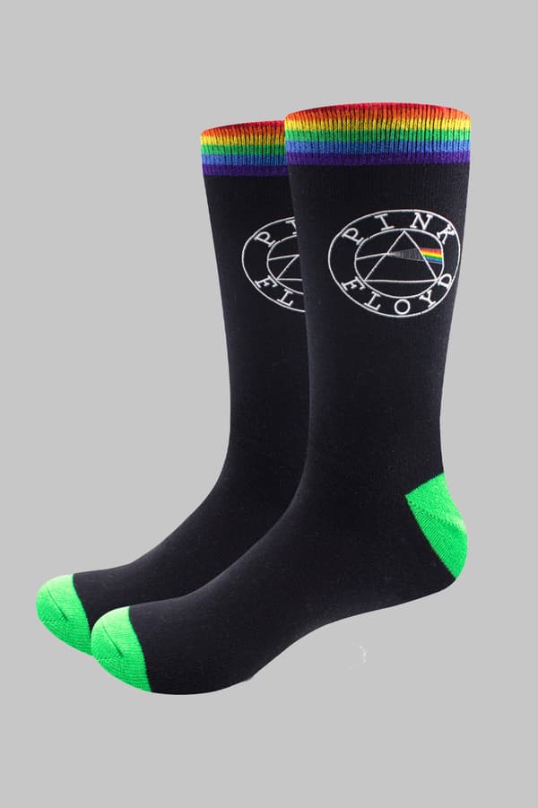 Pink Floyd Socks Dark Side of the Moon Circle Band Logo Official Unisex Black UK Size 7-11
