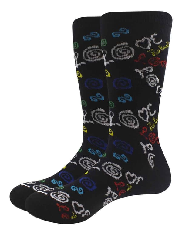 The Beatles Love Graffitti Band Logo Official Unisex Black Socks UKSize 7-11 UK Size 7-11
