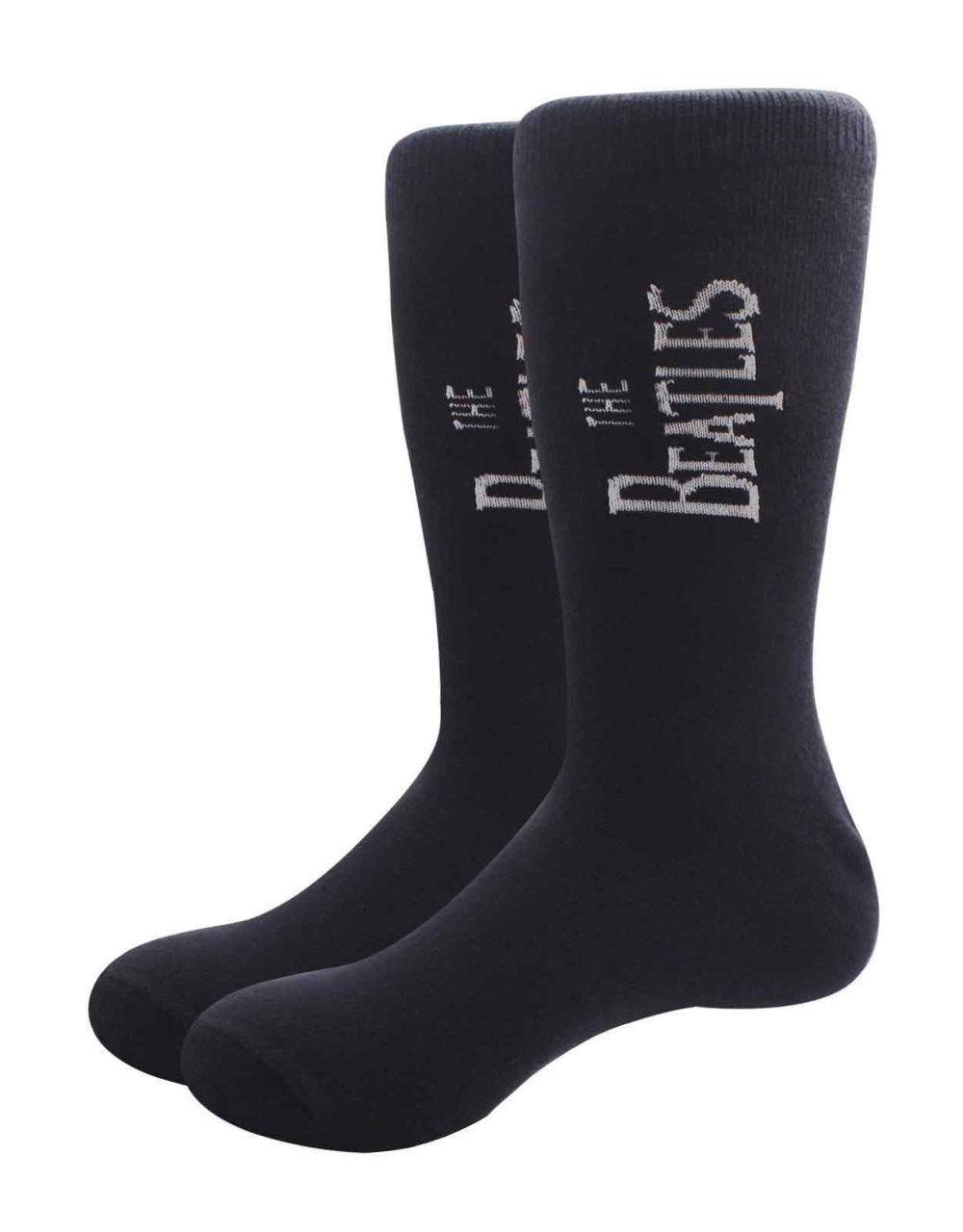 The Beatles Drop T Logo Vertical Official Mens Black Socks UK Size 7-11 One Size