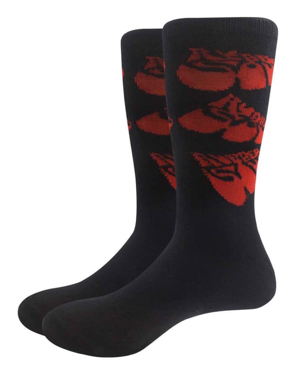 The Beatles Rubber Soul Logo Official Womens Black Socks (UK Size 4-7) UK Size 4-7