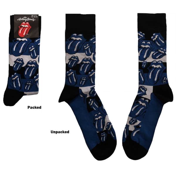 The Rolling Stones Unisex Ankle Socks: Blue Tongues (UK Size 7 - 11)