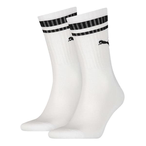Puma Unisex sokker med striber med Heritage-striber til voksne (pakke med 2)
