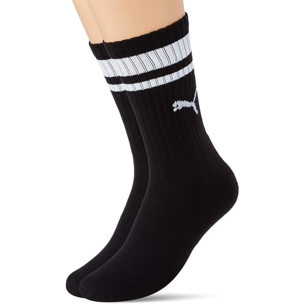 Puma Unisex sokker med striber med Heritage-striber til voksne (pakke med 2)