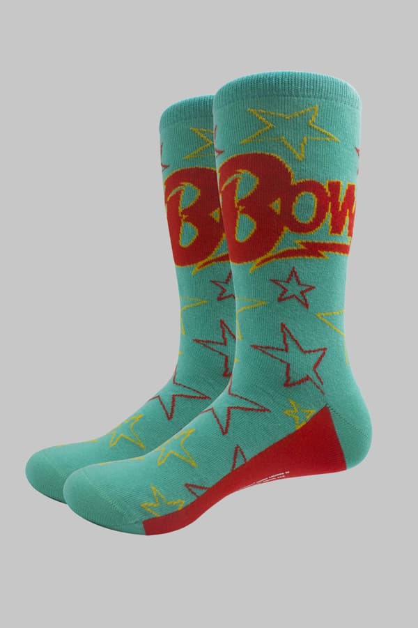 David Bowie Socks Stars Outline Logo Official Unisex Green UK Size 7 - 11 UK Size 7-11