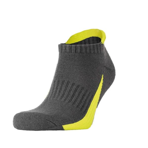Spiro Unisex Adult Sports Socks (Pack of 3) Grey/Lime Green L-XL