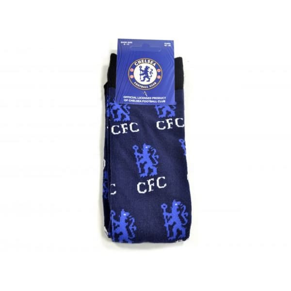 Chelsea FC Unisex Adults All Over Print Socks Blue 8-11 UK