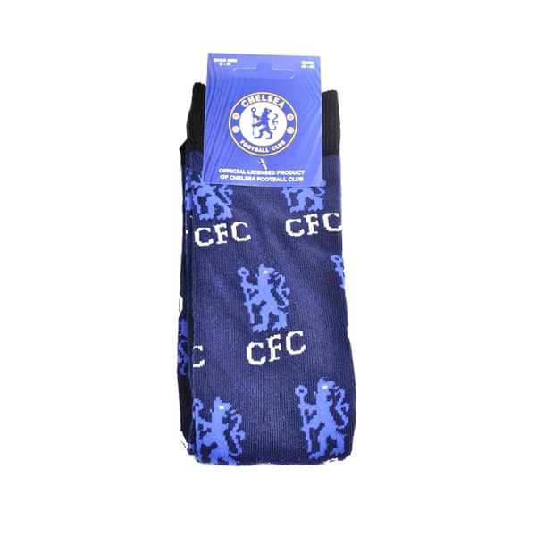 Chelsea FC Unisex strumpor för vuxna med tryck överallt Blue 4 UK-6 UK