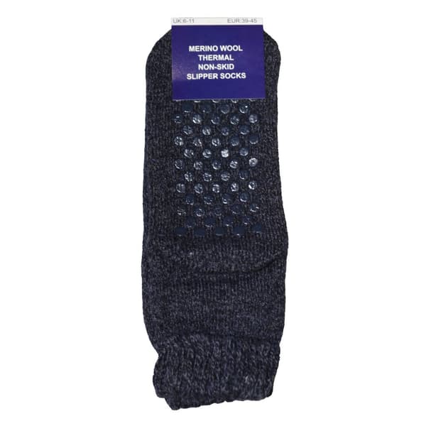 Mens Thermal Non Skid Slipper Socks