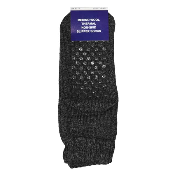 Mens Thermal Non Skid Slipper Socks