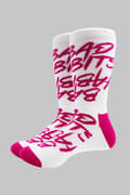 Miniatyrbild 2 av 2: Ed Sheeran Socks Bad Habits Official Unisex White UK SIZE 7 - 11 UK Size 7-11