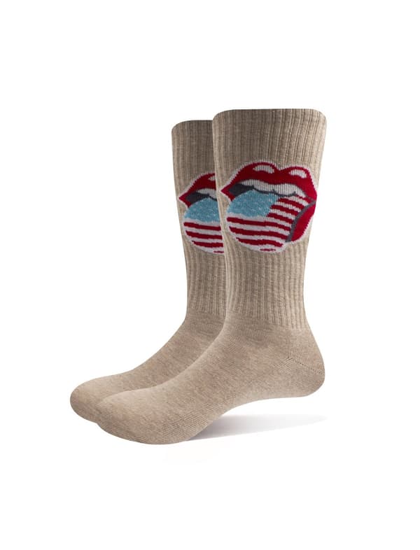 Rolling Stones Socks US Tongue Official Unisex Tie-Dye effect UK SIZE 7.5 - 11.5 UK Size 7-11