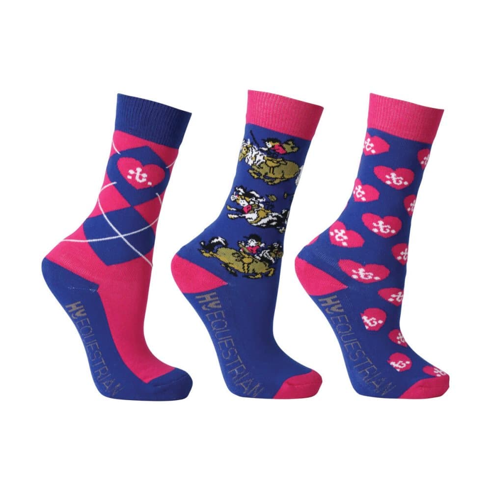 Hy Barn/Kids Thelwell Collection Race Socks (3 st)