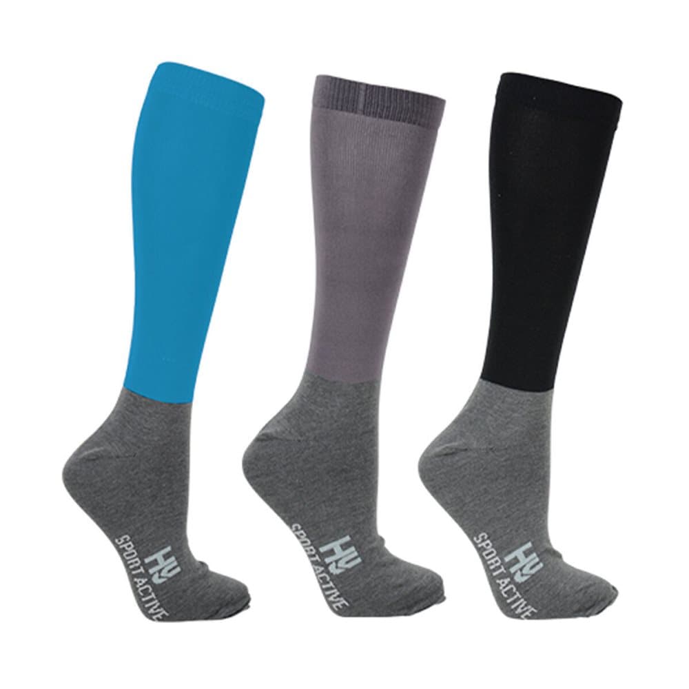 Hy Womens/Ladies Sport Active Two Tone Boot Socks (3 st.)